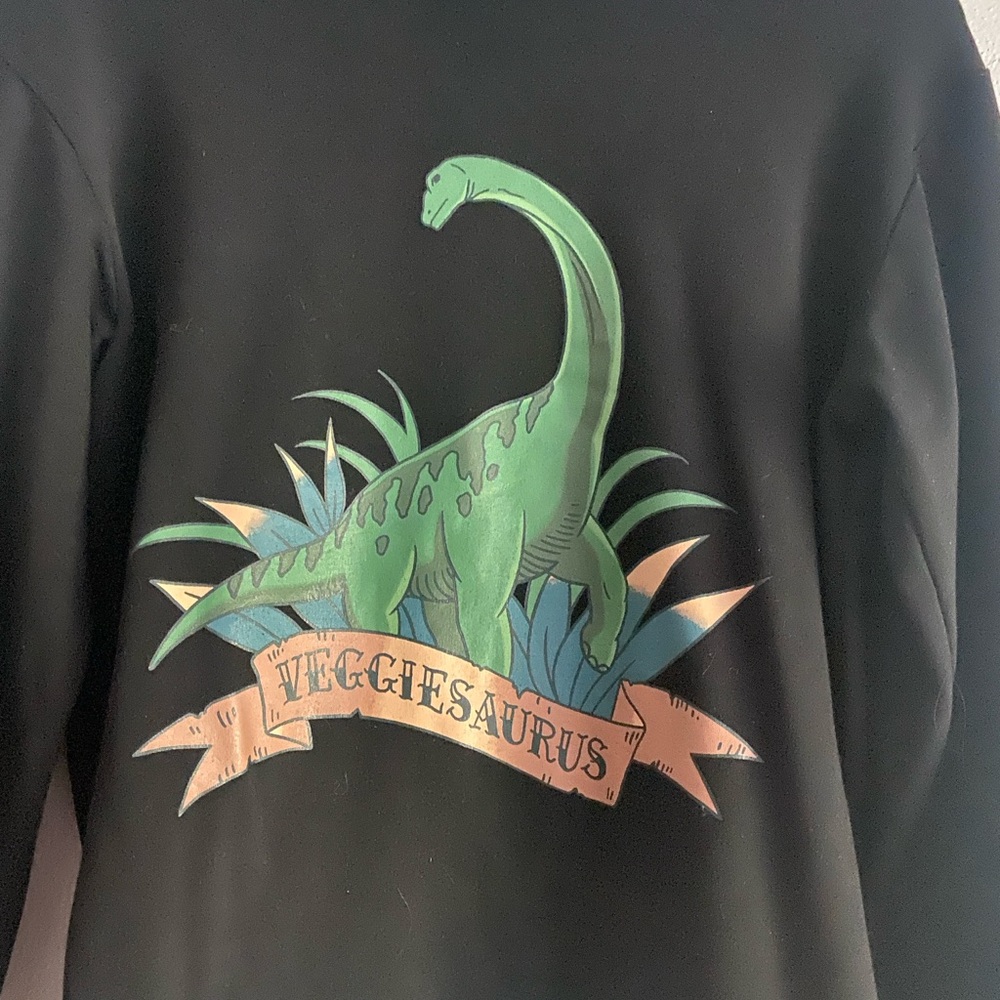 Dangerfield Black Sweatshirt with Green Dinosaur
